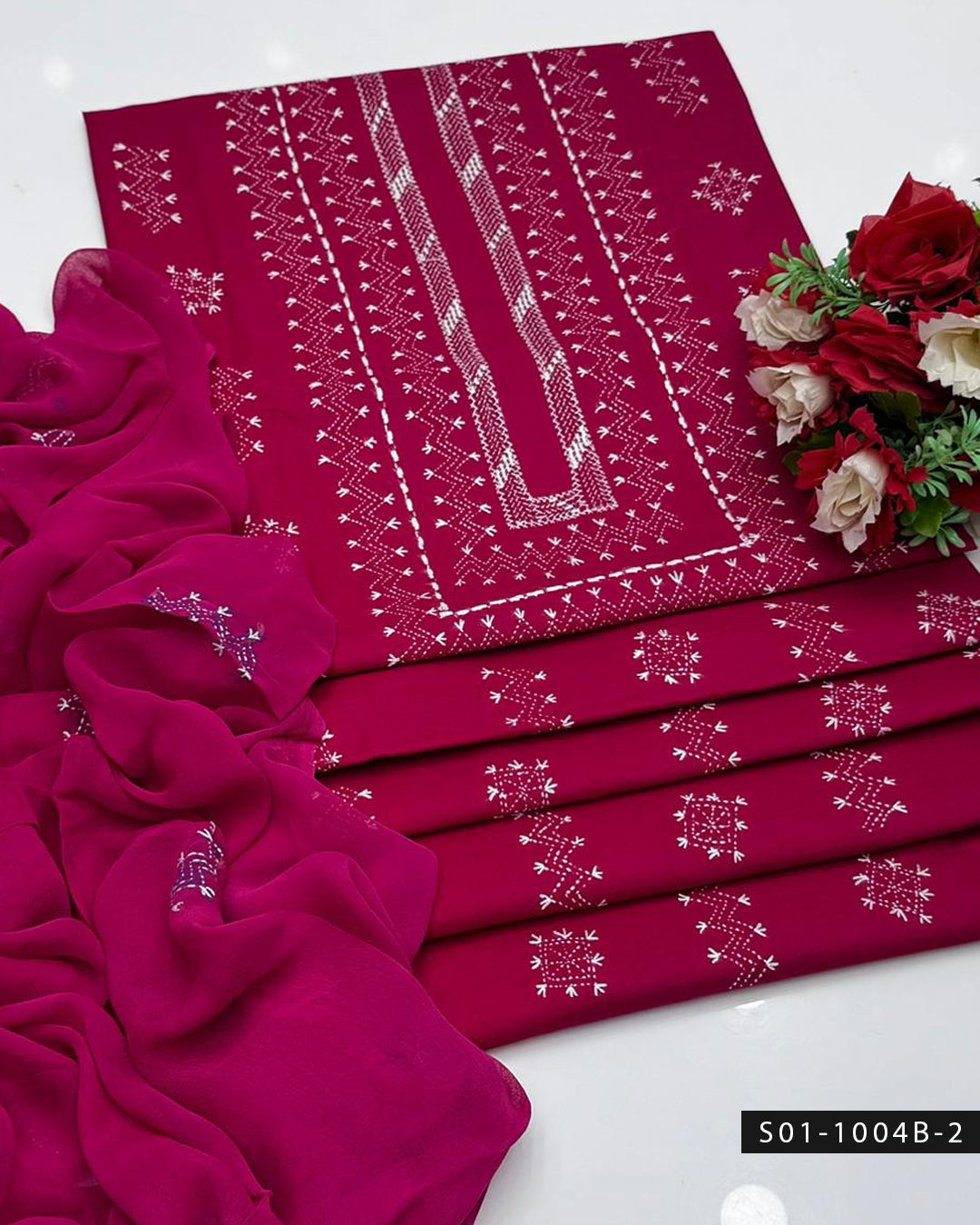Gulnaar – Hand Embroidered Lawn Suit
