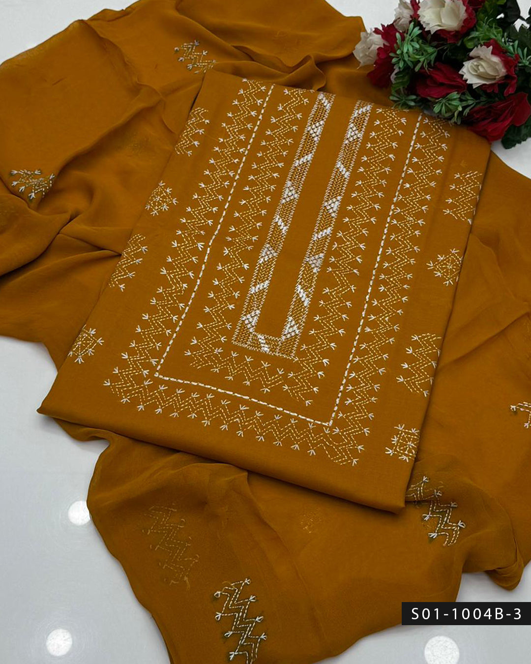 Gulnaar – Hand Embroidered Lawn Suit