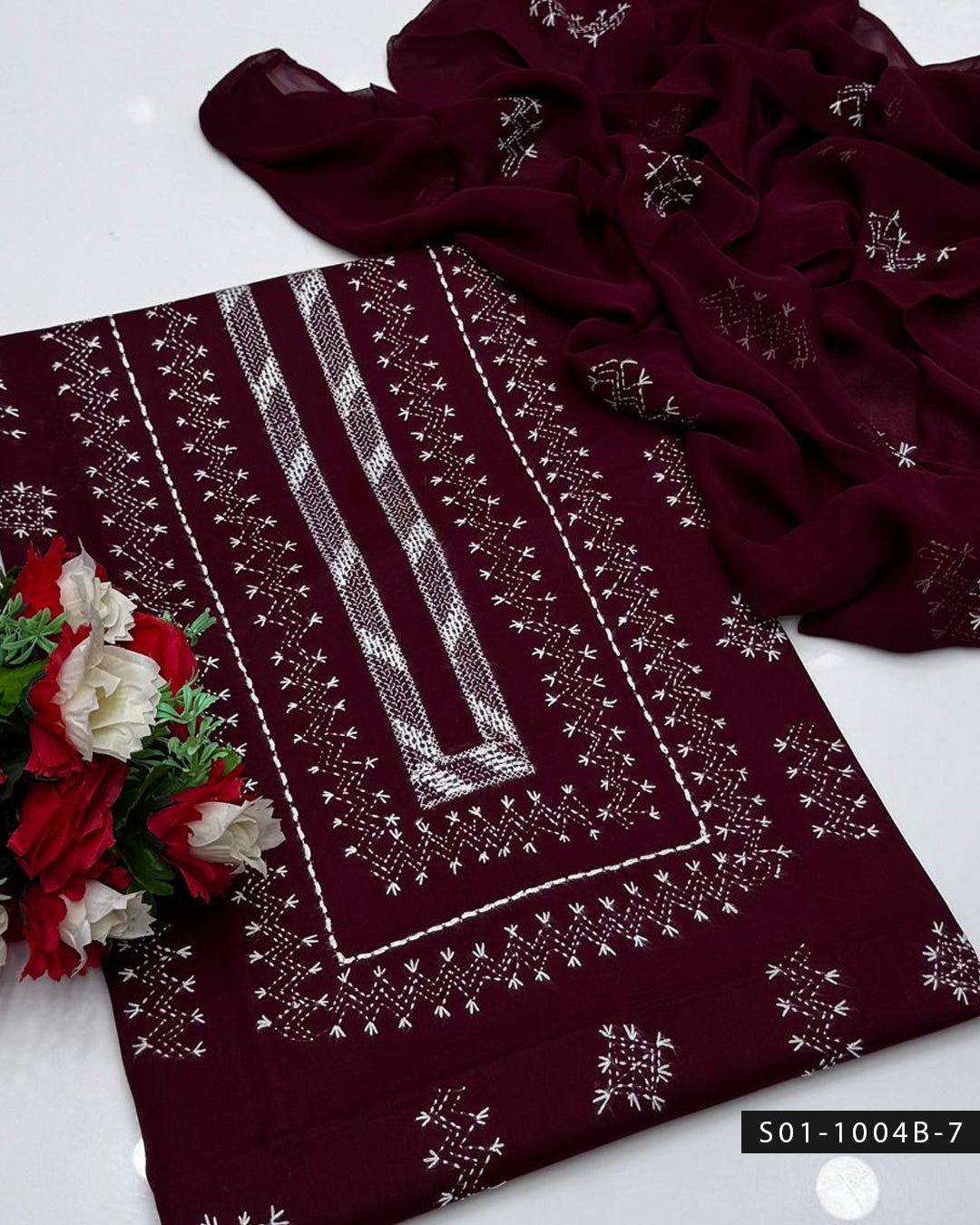 Gulnaar – Hand Embroidered Lawn Suit